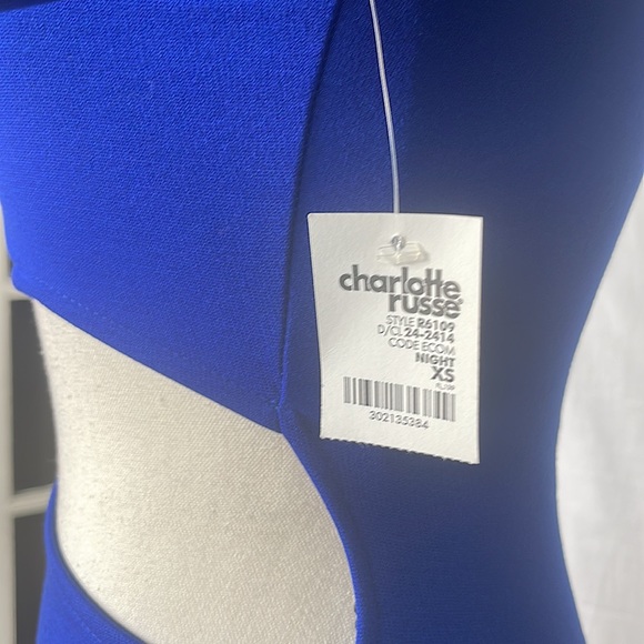 Charlotte Russe One Shoulder Long Sleeve Bodycon Dress w/ Cutout | NWT - Picture 8 of 8